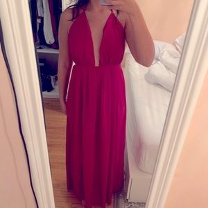 $5 Bundle - Red Backless Maxi Dress